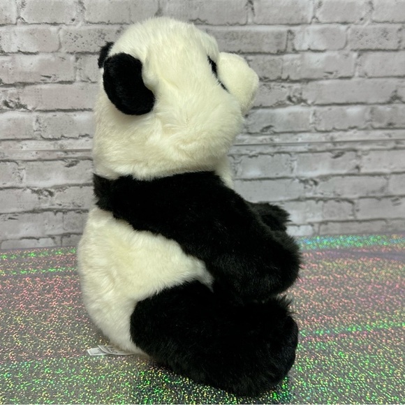 FOA Schwarz PANDA Bear Plush Stuffed Animal Realistic 10 in. Sitting - Picture 6 of 14